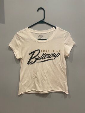 Cold Crush "Suck It Up Buttercup" White Graphic Tee